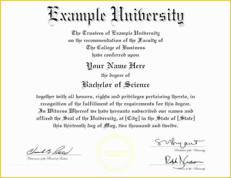 Free University Diploma Templates Of Fake Bachelor Degree Template Free ...