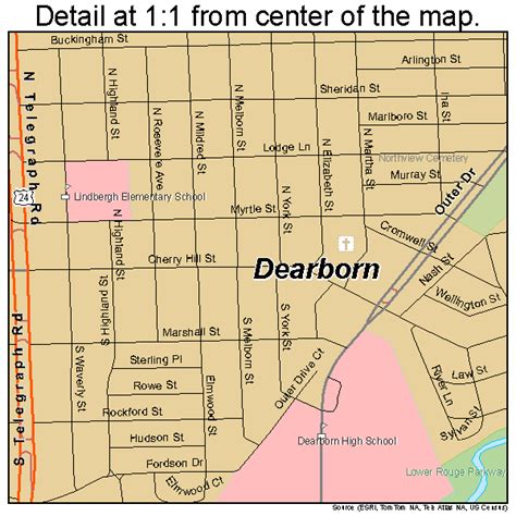 Dearborn Heights Michigan Street Map 2621020