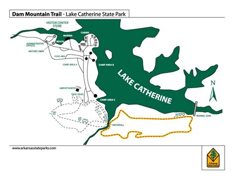 Lake Catherine State Park Trails Map - Malvern AR • mappery