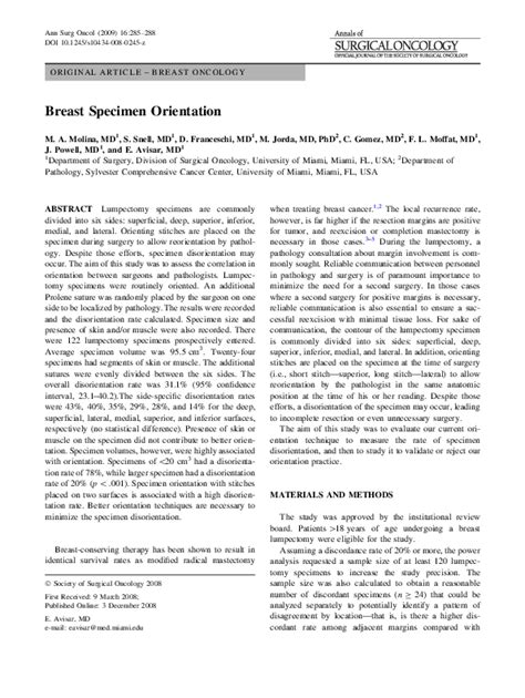 (PDF) Breast Specimen Orientation | MIGUEL GOMEZ MOLINA - Academia.edu