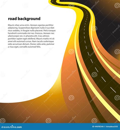 Road Highway, Asphalt Path Isolated On White Background Cartoon Vector ...