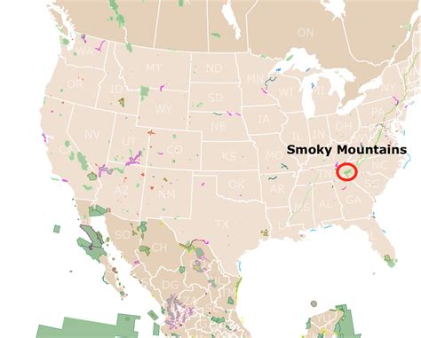 Great Smoky Mountains National Park Map