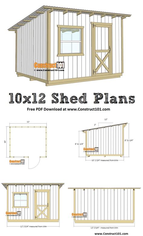 10x12 Shed Floor Plans