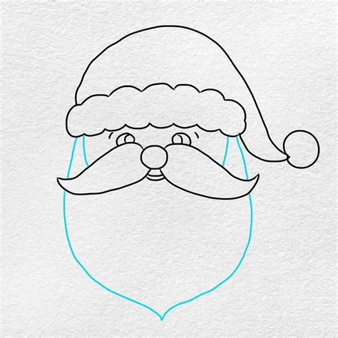 Santa Claus Face Drawing