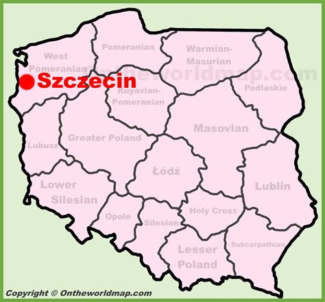 Szczecin Mapa Polski