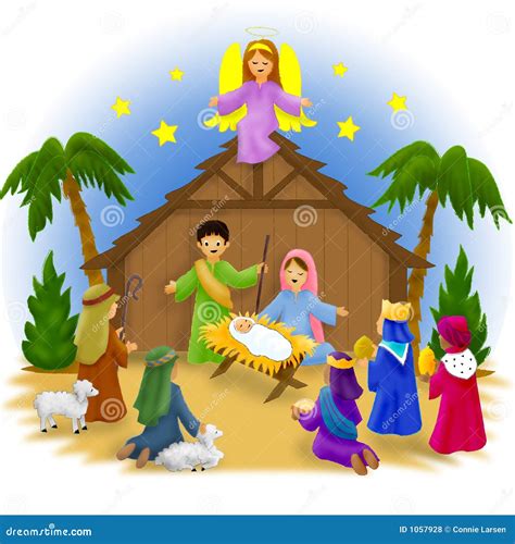 Christmas Manger Scene Clip Art