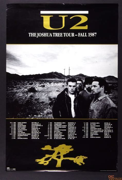 U2 The Joshua Tree Tour Final 1987 Original Vintage Poster 24 x 36 ...