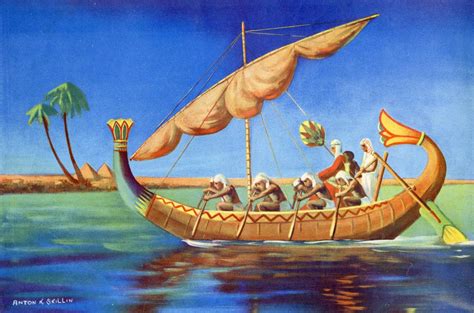 Reed boat of ancient Egypt posters & prints by Corbis