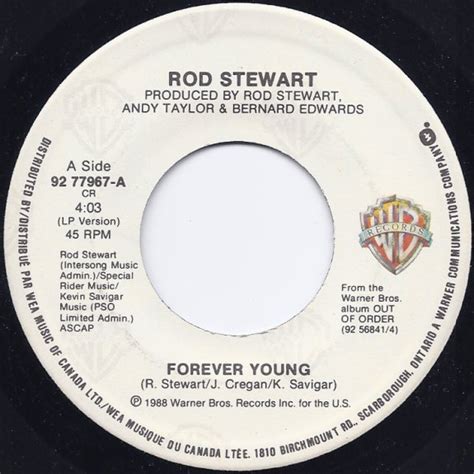 CKSO AM, FM & TV | Record Labels (45 RPM) | Forever Young - Rod Stewart