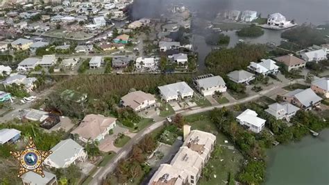 Aerial Footage Captures Hurricane Devastation in Lee County