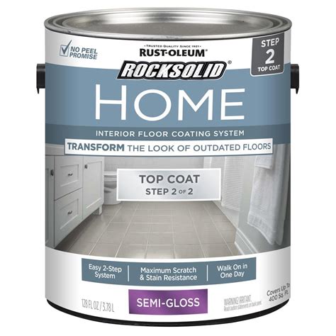 Rust-Oleum RockSolid Home 1 gal. Semi-Gloss Clear Interior Floor ...