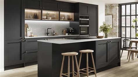 Chilcomb Charcoal In Frame Kitchen | Fitted Kitchens | Howdens