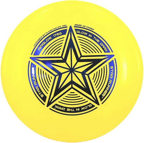 Air Glow Star Runner Flying Disc, Glowing 6oz Ultimate Frisbee, Light ...