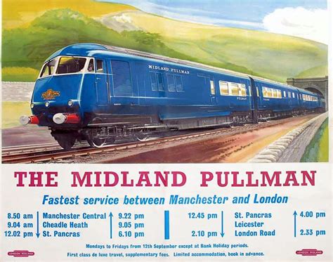 transpress nz: British Railways 'Midland Pullman' poster, 1960