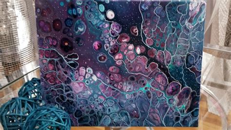 Acrylic pour painting with cells, bright colors | Acrylic pouring art ...