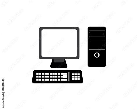 desktop pc logo Stock Vector | Adobe Stock