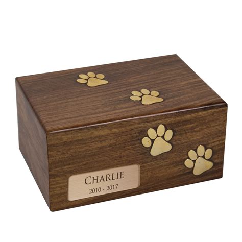 Personalized Rosewood Pet Cremation Urn