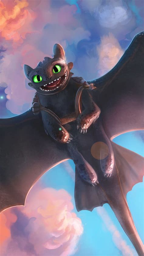 Toothless, cute, fly, HD phone wallpaper | Peakpx