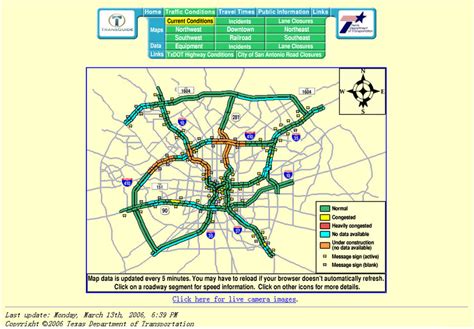 TransGuide Current Traffic Conditions Map (Source: TransGuide Website ...