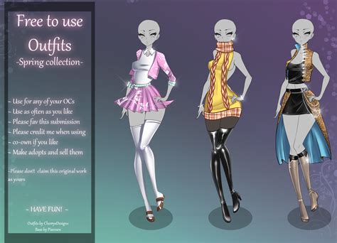 (FREE 2 USE) Outfits - Spring collection by CherrysDesigns on DeviantArt