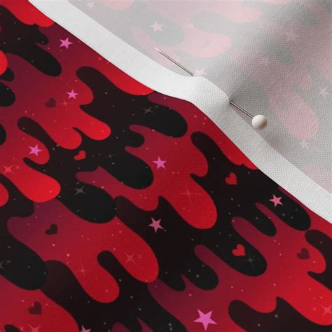 Red and Black Slime Fabric | Spoonflower