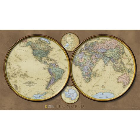 National Geographic Maps World Hemispheres Wall Map & Reviews | Wayfair