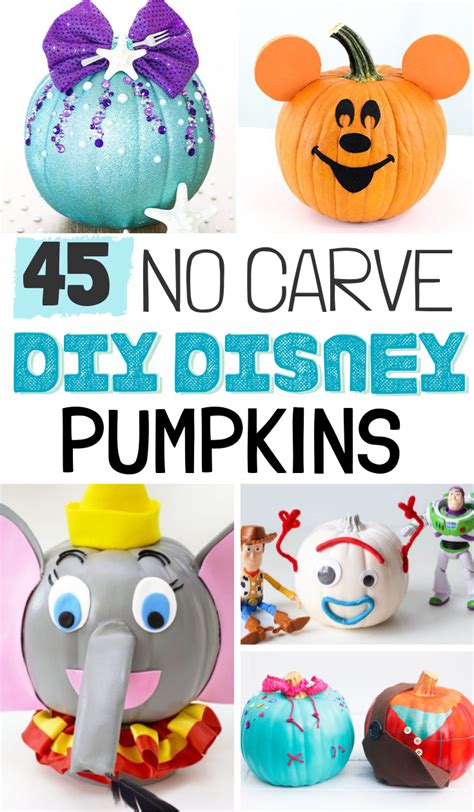 These DIY Disney No Carve Pumpkins are the perfect way for Disney ...