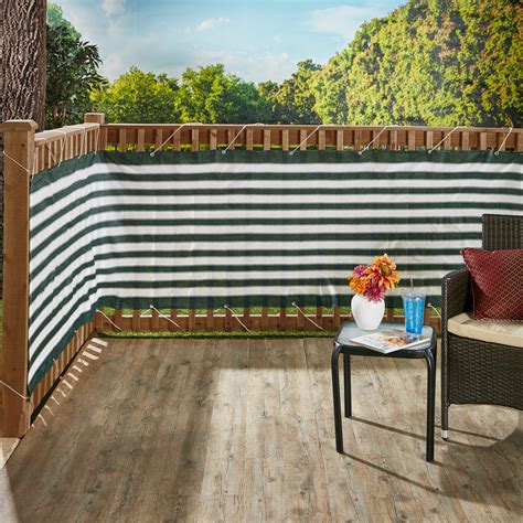 Deck & Fence Privacy Screen For Patio, Porch, Balcony - Striped - 15-Ft ...