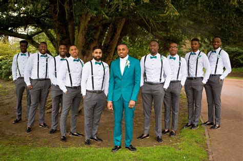 Teal and grey groomsmen attire and teal grooms suit Teal And Grey ...