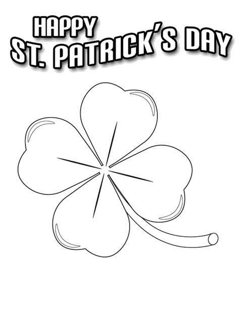 Shamrock Coloring Pages | Printable coloring pages, Free printable ...