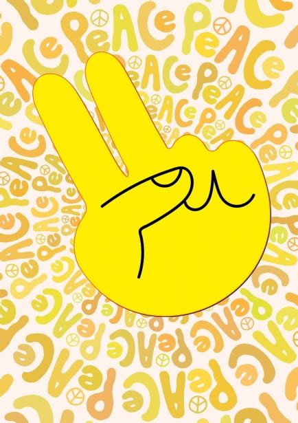 Peace Retro Word Art And Fingers Free Stock Photo - Public Domain Pictures