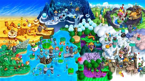 New Super Mario Bros U World Map – Topographic Map of Usa with States