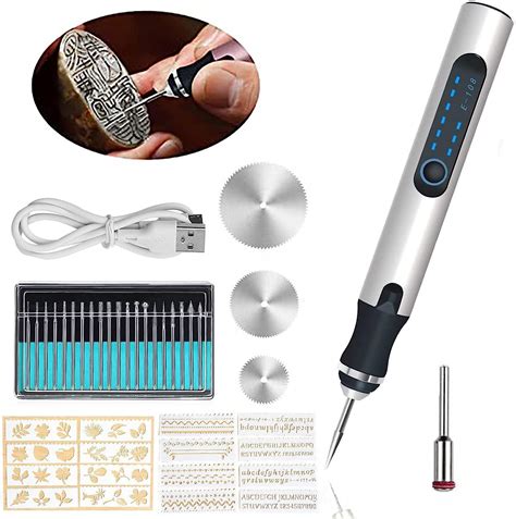 Electric Engraving Pen, Multi Engraving Tool Kit, USB Rechargeable ...