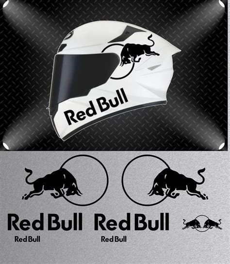 Red Bull Sticker Kit Motorcycle Helmet Stickers Red Bull - Etsy