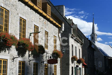 Old Quebec City Buildings And Architecture, Canada Stock Photo ...