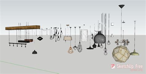 980 Ceiling Light Sketchup Model Free Download