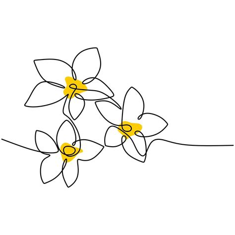 Beautiful flower in minimal line style. Continuous single line drawing ...