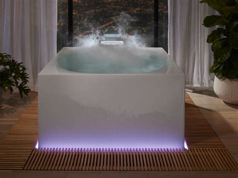 Kohler Stillness Bath freestanding tub uses PerfectFill technology with ...