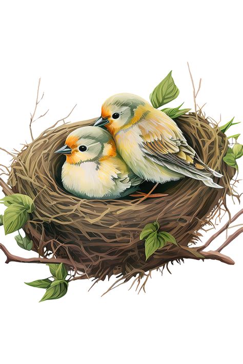 Cute birds in the nest – Artofit