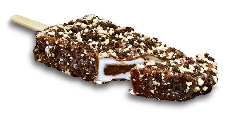 an ice cream bar with chocolate, nuts and marshmallows