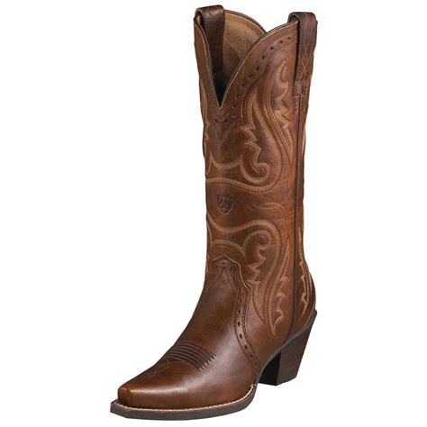 Women's Ariat® 12" Heritage Western X-toe Cowboy Boots, Caramel ...