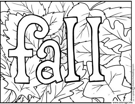 Coloriage automne autum text - JeColorie.com