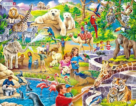 Larsen Puzzles Zoo Animals Children's Educational Jigsaw Puzzle - 48 ...