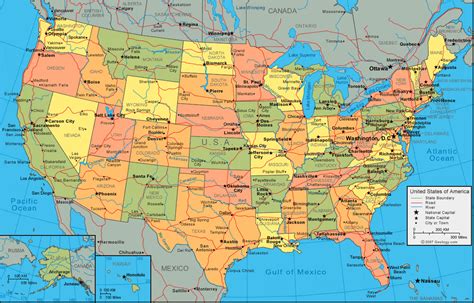 Detailed Map Of The United States Of America - Map