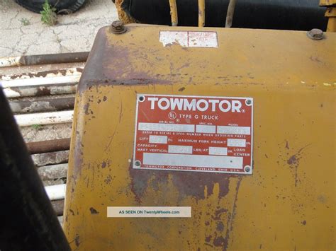 Wwii Ww2 Vintage Collector Towmotor Forklift Parts, Repair. Made In ...