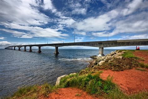 Gray bridge over ocean, confederation bridge HD wallpaper | Wallpaper Flare