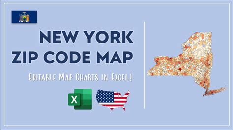 New York Zip Code Map and Population List in Excel