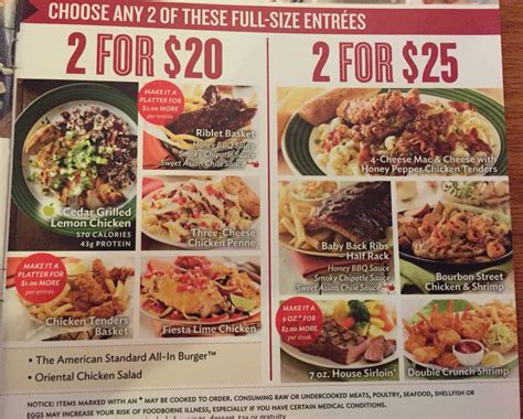 applebee's menu 2 for 25