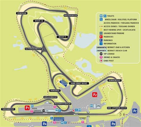 Circuit Zandvoort Plattegrond