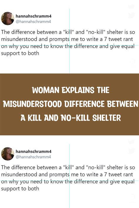 Woman explains the misunderstood difference between a kill and no kill ...